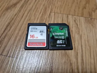 2 tarjetas SD 16GB Kingston y SanDisk