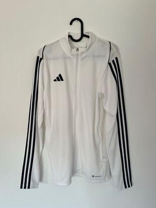 Sudadera Adidas Blanca con Rayas Negras