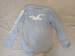 Camiseta Hollister manga larga azul