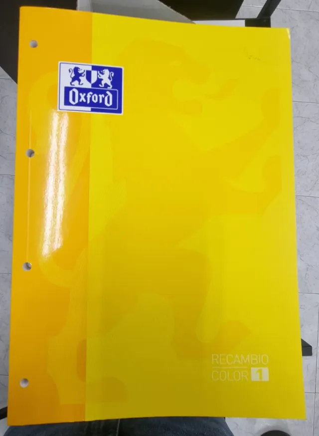 Recambios A4 Oxford con borde de colores