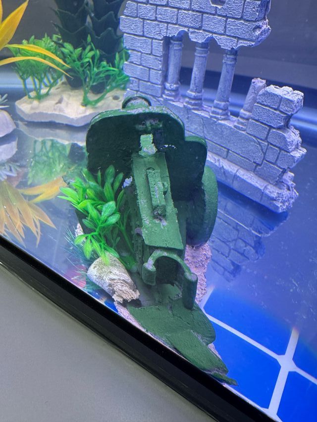 Decoración Acuario Cañón Antiguo Resina