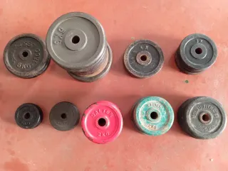 Discos de pesas variados 133'5 kg