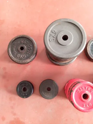 Discos de pesas variados 133'5 kg