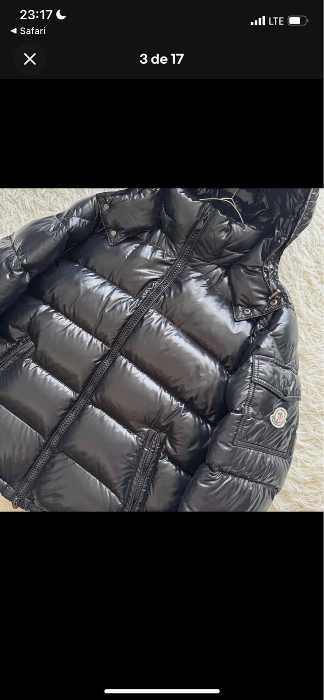 Giubbotto Moncler Nero in Poliestere
