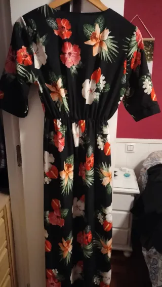 Vestido largo estampado floral