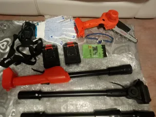 Sierra eléctrica telescópica con baterías