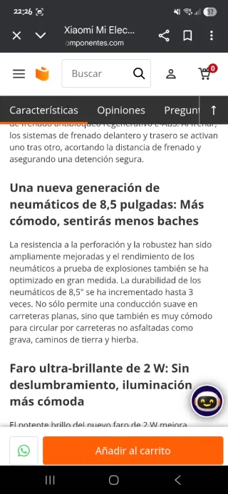 Patinete Eléctrico Xiaomi Pro 2 Negro