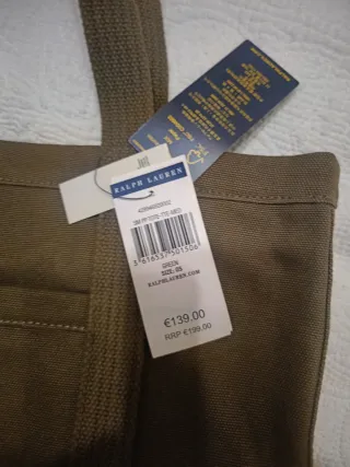 Bolso Tote verde Polo Ralph Lauren original