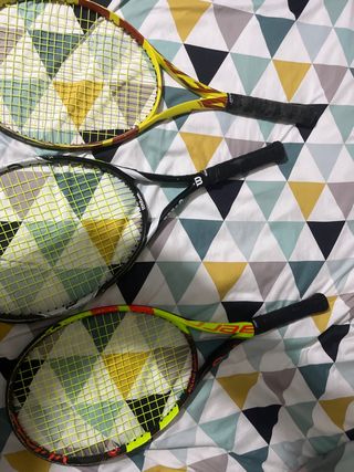 3 Raquetas de Tenis.Se pueden comprar por separado