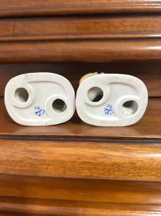 Coppia statuine bambini in ceramica