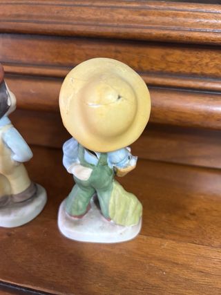 Coppia statuine bambini in ceramica