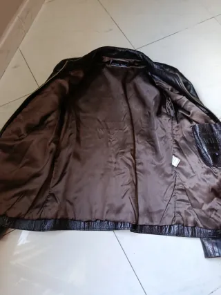 Giacca in vera pellemarrone