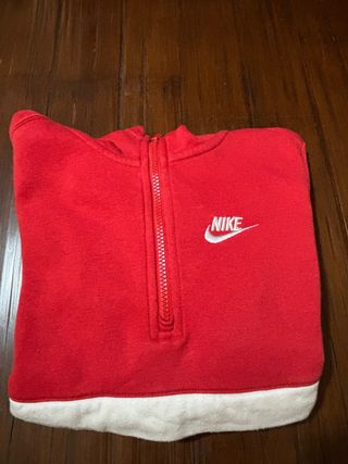 Sudadera Nike Roja y Blanca Media Cremallera