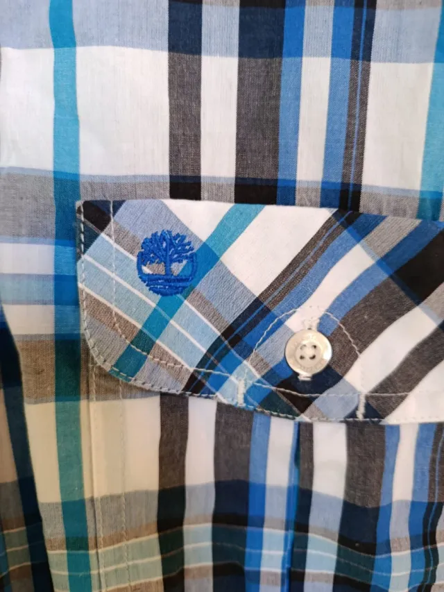 Camisa Timberland cuadros manga corta
