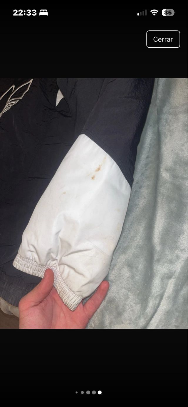 Abrigo Adidas Negro y Blanco