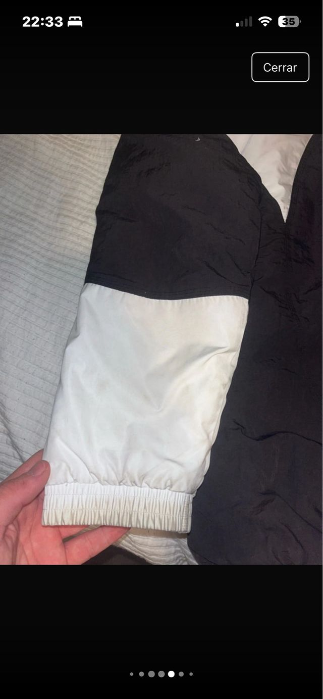 Abrigo Adidas Negro y Blanco