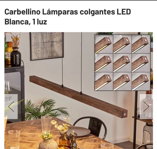 Lámpara Colgante LED Blanca Carbellino