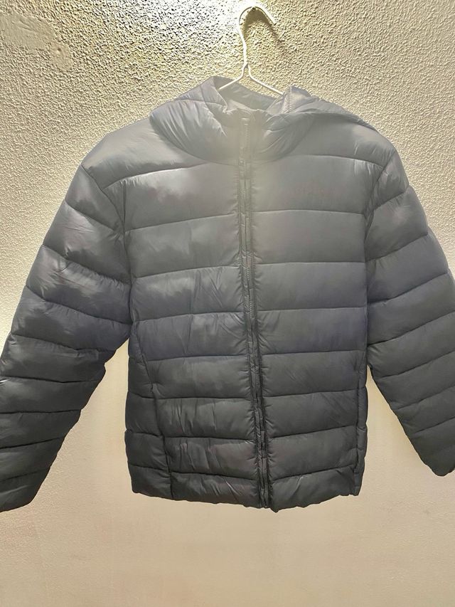 Abrigo Kappa Negro con Capucha