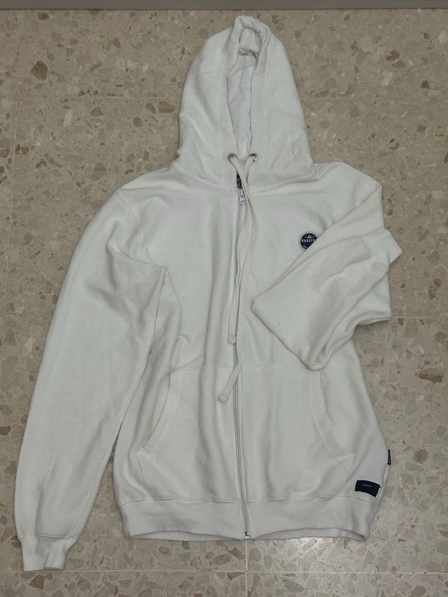 Sudadera con capucha blanca hombre