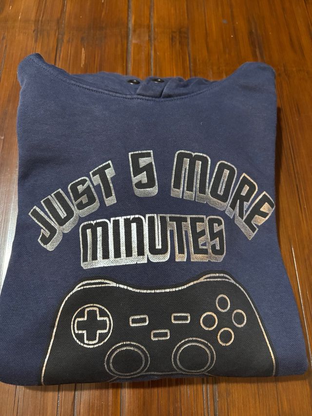 Sudadera infantil Just 5 More Minutes talla 10/12
