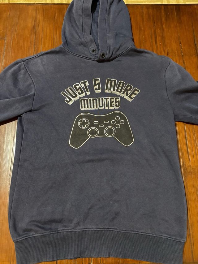 Sudadera infantil Just 5 More Minutes talla 10/12