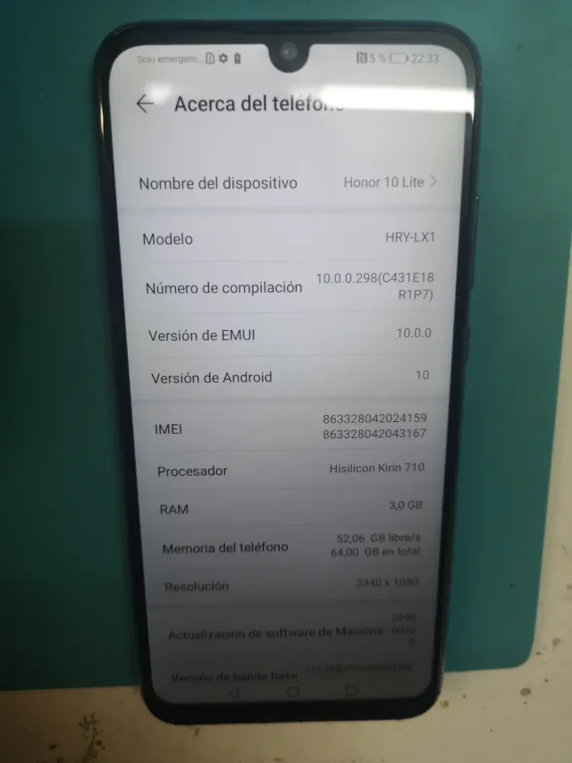 Smartphone Honor 10 Lite blu