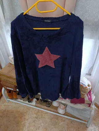 Sudadera pola azul con estrella