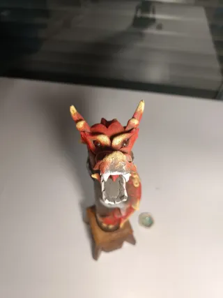 Inciensario dragón rojo y dorado