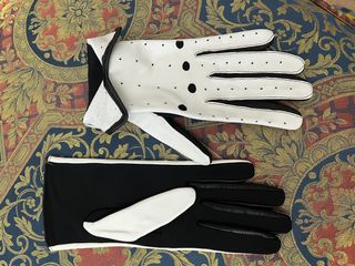 Guantes Piel y Neopreno Negro Blanco