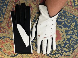 Guantes Piel y Neopreno Negro Blanco