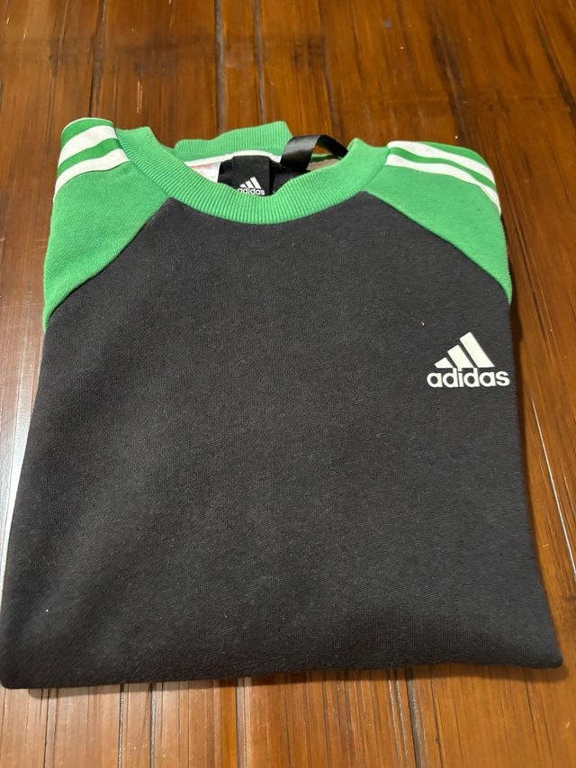 Sudadera Adidas niño negra y verde