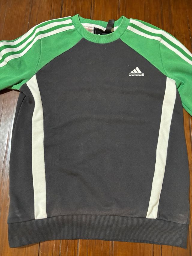 Sudadera Adidas niño negra y verde