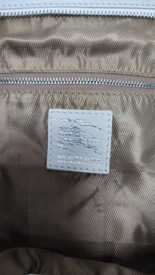 Bolso Burberry Blanco Piel