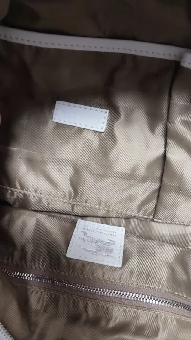 Bolso Burberry Blanco Piel