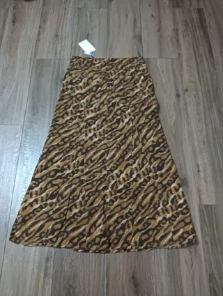 Falda Scalpers Mujer Estampada Marrón