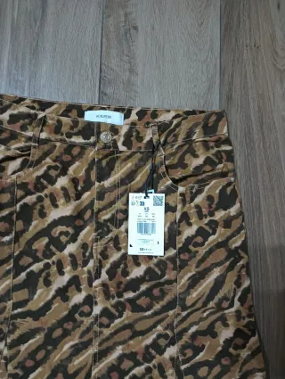 Falda Scalpers Mujer Estampada Marrón