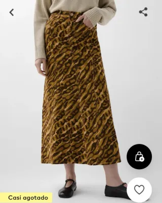 Falda Scalpers Mujer Estampada Marrón