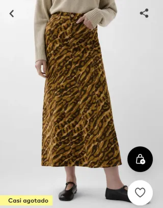 Falda Scalpers Mujer Estampada Marrón