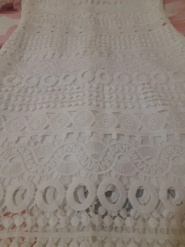 Vestido blanco elegante encaje