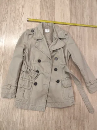 Gabardina Beige Algodón Easy Wear Talla 40