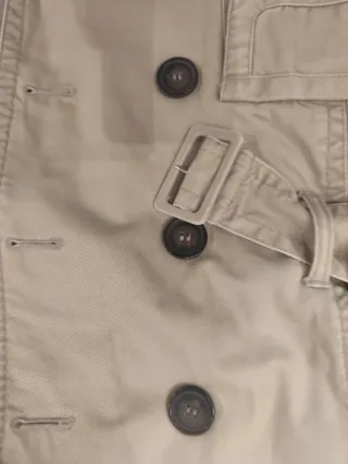 Gabardina Beige Algodón Easy Wear Talla 40