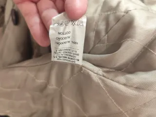 Gabardina Beige Algodón Easy Wear Talla 40