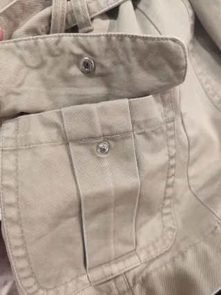 Gabardina Beige Algodón Easy Wear Talla 40