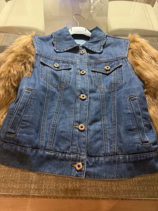 Cazadora Denny Rose vaquera y pelo