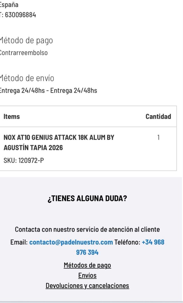 Pala Padel Nox AT10 Genius Attack 18K