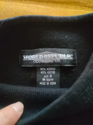 Chaleco WORLD REPUBLIC CLOTHING CO. Negro Talla S