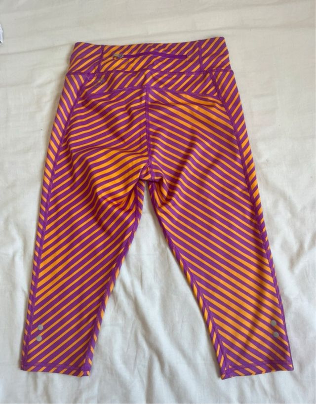 Mallas deportivas Puma rayas morado/naranja