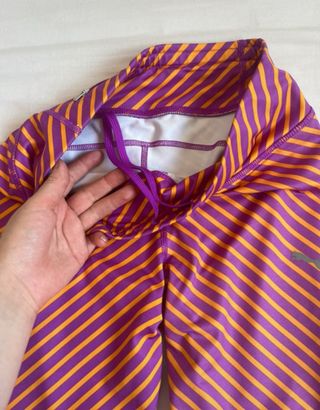 Mallas deportivas Puma rayas morado/naranja