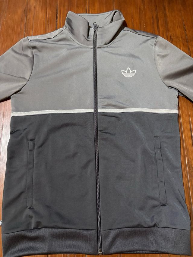 Sudadera Adidas Niño Gris y Negro