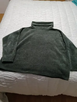 Jersey Oberside cuello alto verde talla única